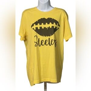 Steelers NFL Football Lips Graphic Short Sleeve Women’s T-Shirt